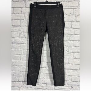White House Black Market The Skinny Black Metallic Pants Size 2 NWOT